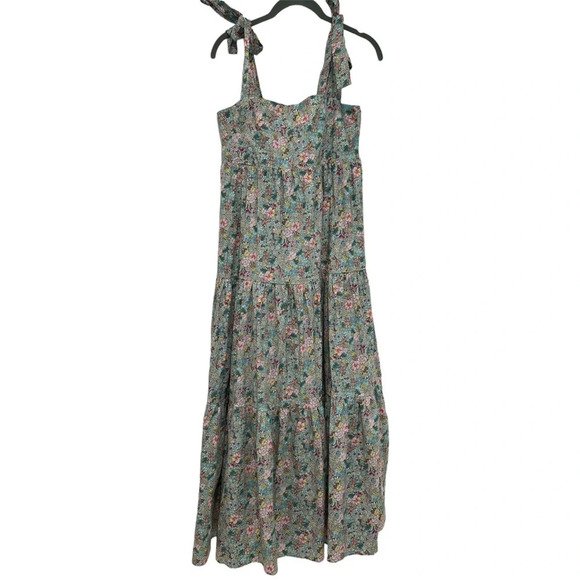 Buddy Love Maxi Dress Tie Shoulders Floral Print - Picture 3 of 10
